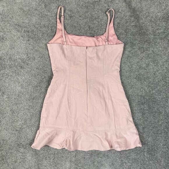 PRINCESS Polly Cottage Hill Mini Dress Women’s 4 Light Pink Back Zip Sleeveless - Picture 3 of 4